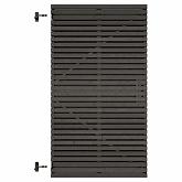 Lattendeur horizontaal grenen zwart gespoten stalen frame 178x99x5cm