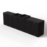 Container ombouw 120L 4 stuks Grafietzwart met klep