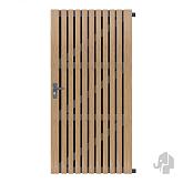 Composiet tuindeur Stripes black Oak 90x180cm (incl. beslag)