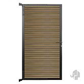 Modular tuindeur composiet Triple rhombus Oak & Black 90x174cm (incl. beslag) (paalverstevingsprofielen bijbestellen)