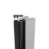 Boston aluminium variabel hoekprofiel voor paal RAL9005 L200cm