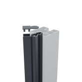 Boston aluminium variabel hoekprofiel voor paal RAL7016 L200cm
