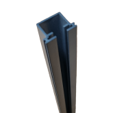 Boston aluminium paalprofiel voor HPL/glas RAL7016 24x17mm L184cm t.b.v. paal L-124/190cm