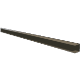 Stalen U-profiel gepoedercoat t.b.v. H-gleufpaal  kwartsgrijs 3,5x4x220cm