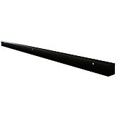 Stalen U-profiel gepoedercoat t.b.v. H-gleufpaal zwart 3,5x4x220cm