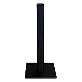 Stalen voetplaat gepoedercoat t.b.v. H-gleufpaal zwart 12x15x33cm