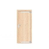 Vuren dichte enkele deur kleurloos geimp. rechtsdraaiend 90x201cm