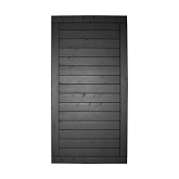 Tuindeur Basic vuren horizontaal zwart gespoten 100x180x4,5cm