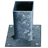 Vloerpaalhouder verzinkt 12x12cm