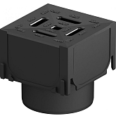 ACO Hexaline roostergoot hoekelement met spie Ø110mm