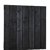 Douglas 15-plankenscherm fijnbezaagd zwart (1,9x19,5cm) 180x180cm