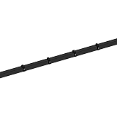 Hillfence hoekpaal metaal zwart gecoat 6x6x240cm (incl. aansluitset en afdekkap)