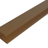 WEO35/ WEO60 aluminium F-profiel Teak 6,5x8x300cm Ral8024