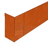 Borderpaneel hoekstuk uitwendig Corten 15x28x15cm