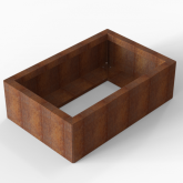 CortenBloembak Module+ 60x90x28 cm