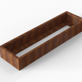 CortenBloembak Module+ 60x210x28 cm