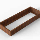 CortenBloembak Module+ 90x240x28 cm