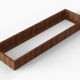 Corten Bloembak Module+ 90x300x28 cm