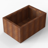 CortenBloembak Module+ 60x90x42 cm