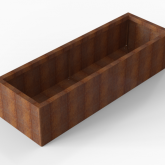 CortenBloembak Module+ 60x180x42 cm