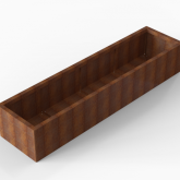 CortenBloembak Module+ 60x240x42 cm