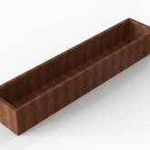 Corten Bloembak Module+ 60x300x42 cm
