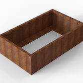 CortenBloembak Module+ 90x150x42 cm