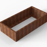 CortenBloembak Module+ 90x180x42 cm