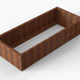 CortenBloembak Module+ 90x210x42 cm