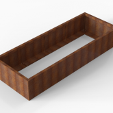 CortenBloembak Module+ 90x240x42 cm