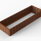 CortenBloembak Module+ 90x270x42 cm