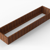 CortenBloembak Module+ 90x360x42 cm