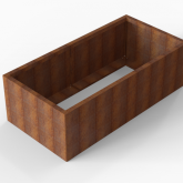 CortenBloembak Module+ 90x180x56 cm