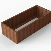 CortenBloembak Module+ 90x210x56 cm
