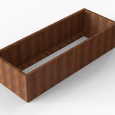 CortenBloembak Module+ 90x240x56 cm