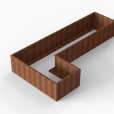 CortenBloembak Module+ L-vorm 90x360x180x56 cm
