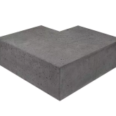 O.H. Traptrede buitenhoek (40/20cm) Antraciet 60x60cm