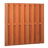 Hardhouten plankenscherm 18pl. recht 180x180cm