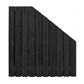 Plankenscherm grenen 21pl. zwart gespoten AFBOUW 180x180/90cm