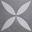 GeoCeramica® Ambiente Antracite Flower 60x60x4cm
