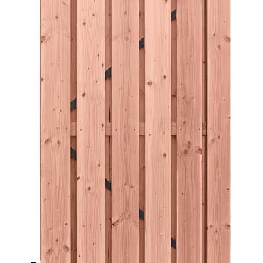 douglas plankendeur geschaafd blank 1 6x14 zwart stalen frame 100x195cm