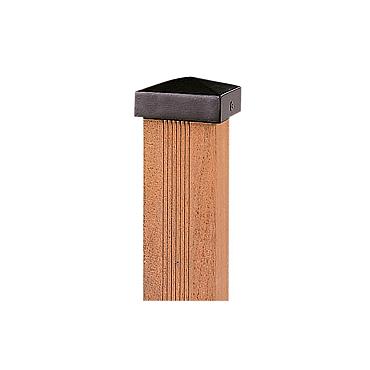 paalornament piramide zwart 9x9cm
