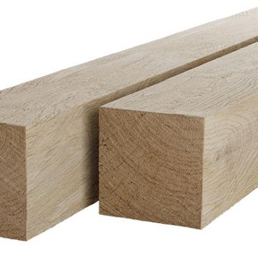 eiken paal fijnbezaagd 300x15x15cm
