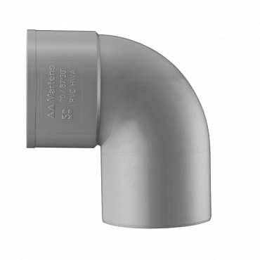 80mm bocht hwa 1xlm grijs 87 