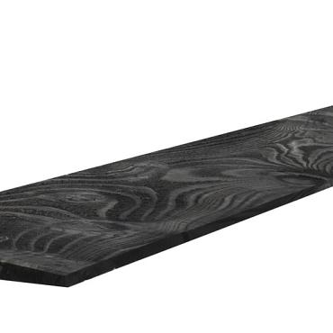 potdekselplanken douglas 12 25x195x5000mm zichtzijde fijnbezaagd rondom zwart gespoten