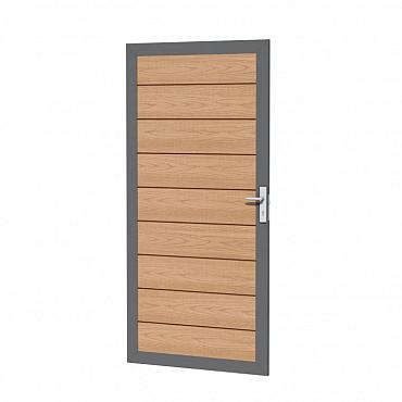 composiet rabatdeur houtmotief bruin 90x183cm uitlopend 2024 