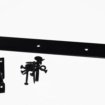 hengset plaatduim en bevestiging zwart met punt 16mm 50cm