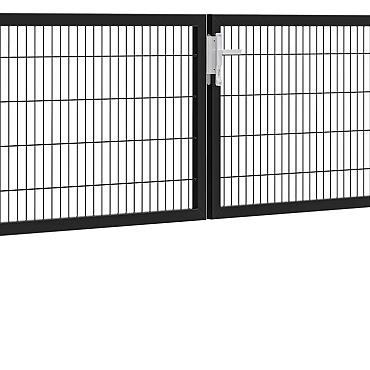 hillfence poort dubbel zwart 300x100cm