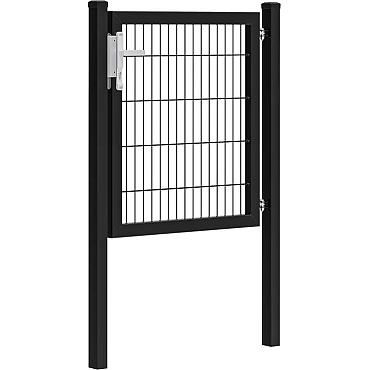hillfence poort enkel zwart 100x100cm