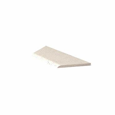 o.h. zwembadrand hoekstuk links creme 100 60x40x5cm
